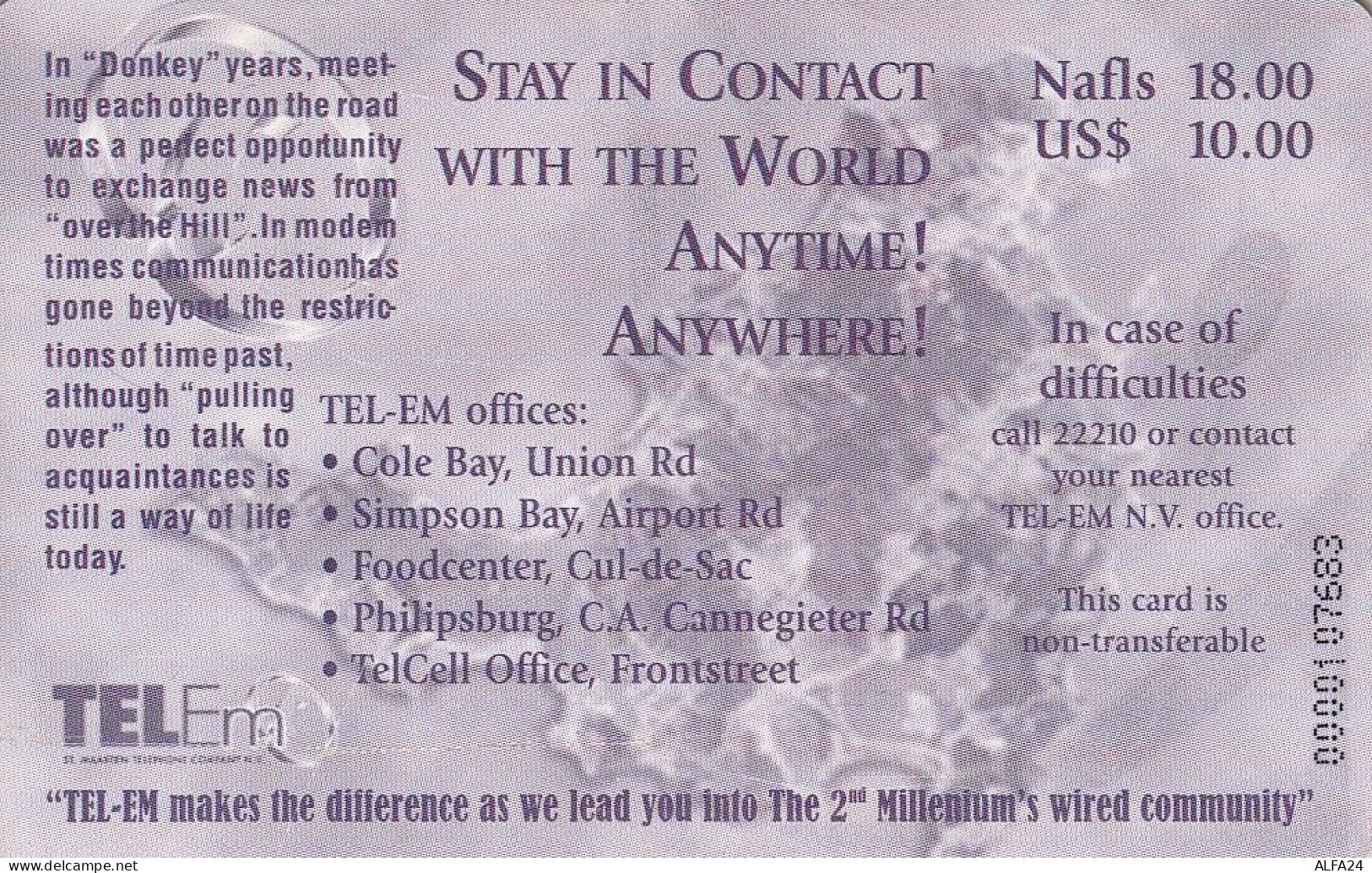 PHONE CARD ANTILLE OLANDESI  (E63.68.6 - Antillas (Nerlandesas)