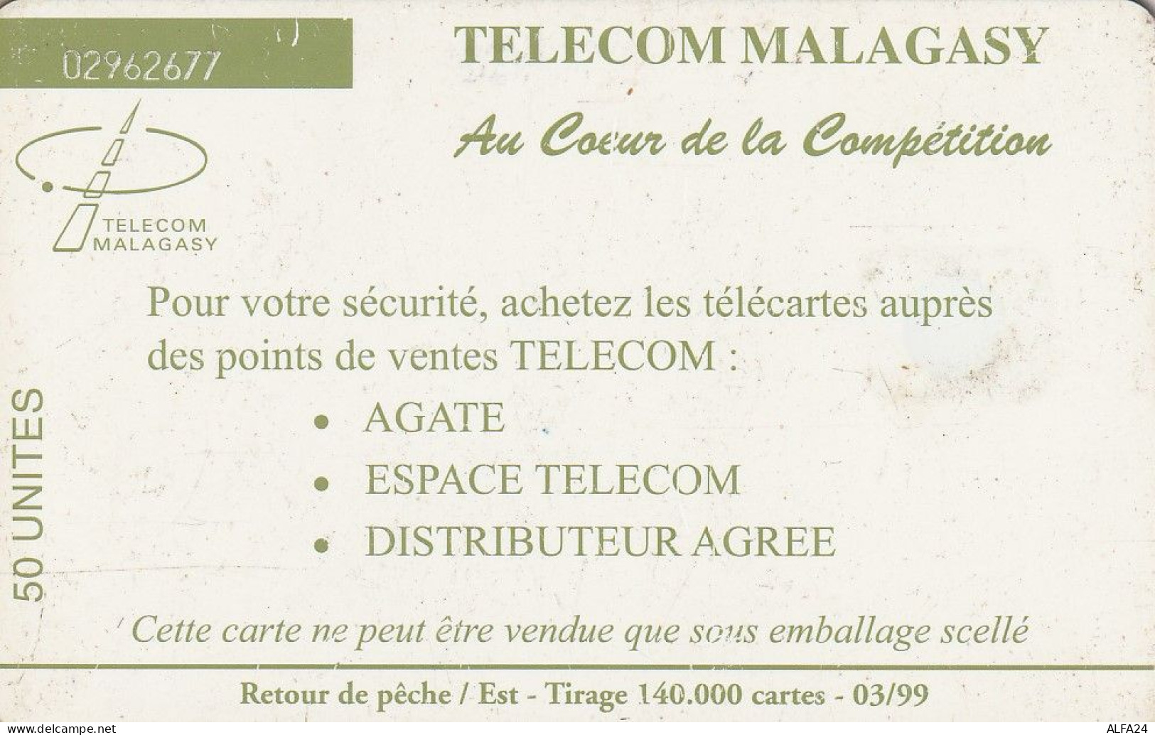 PHONE CARD MADAGASCAR  (E63.64.6 - Madagascar