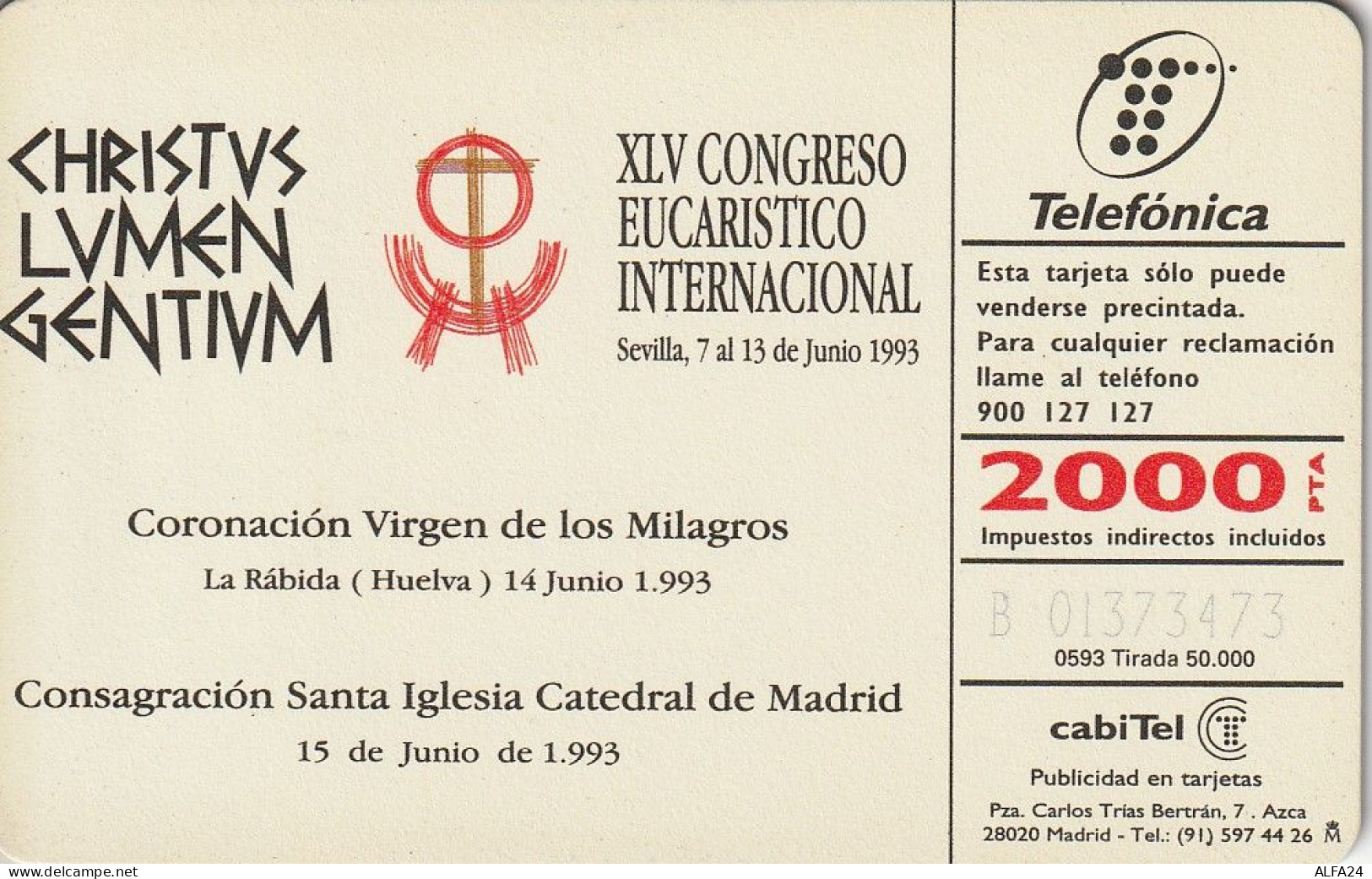 PHONE CARD SPAGNA  (E63.33.1 - Commemorative Advertisment