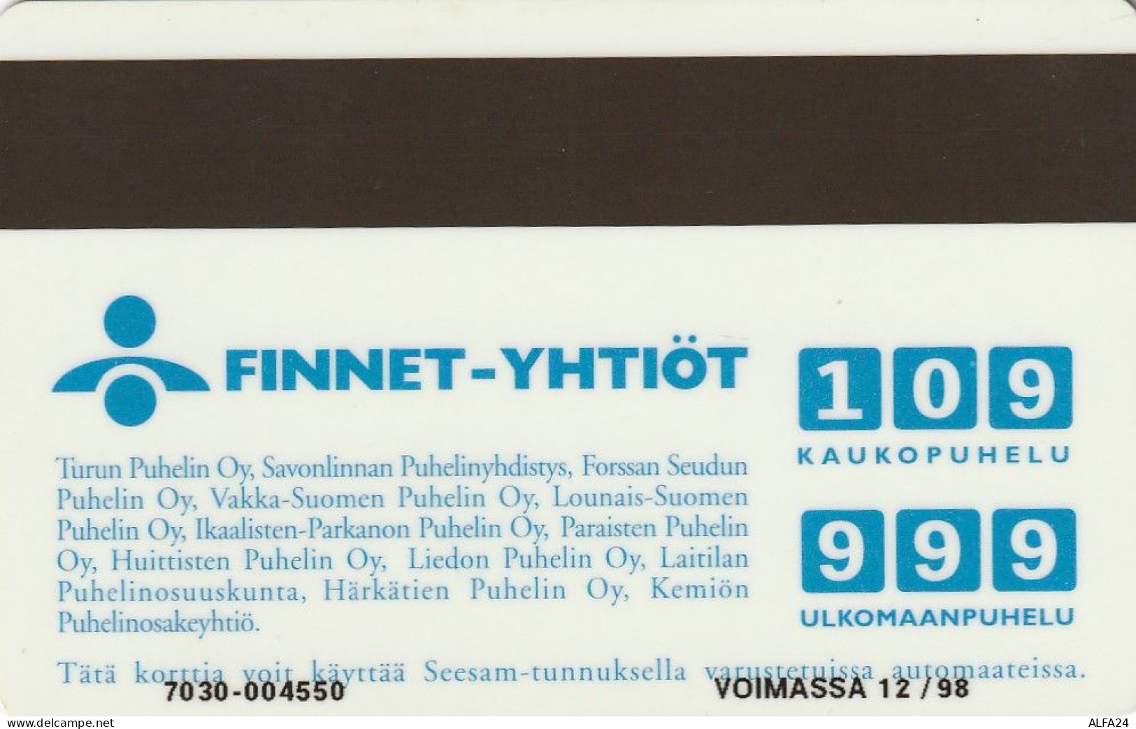 PHONE CARD FINLANDIA TIR 2400 (E63.21.6 - Finlande