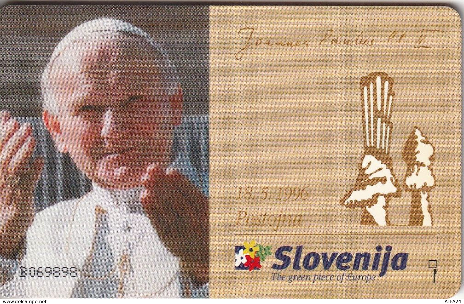 PHONE CARD SLOVENIA PAPA (E62.5.8 - Slovenië