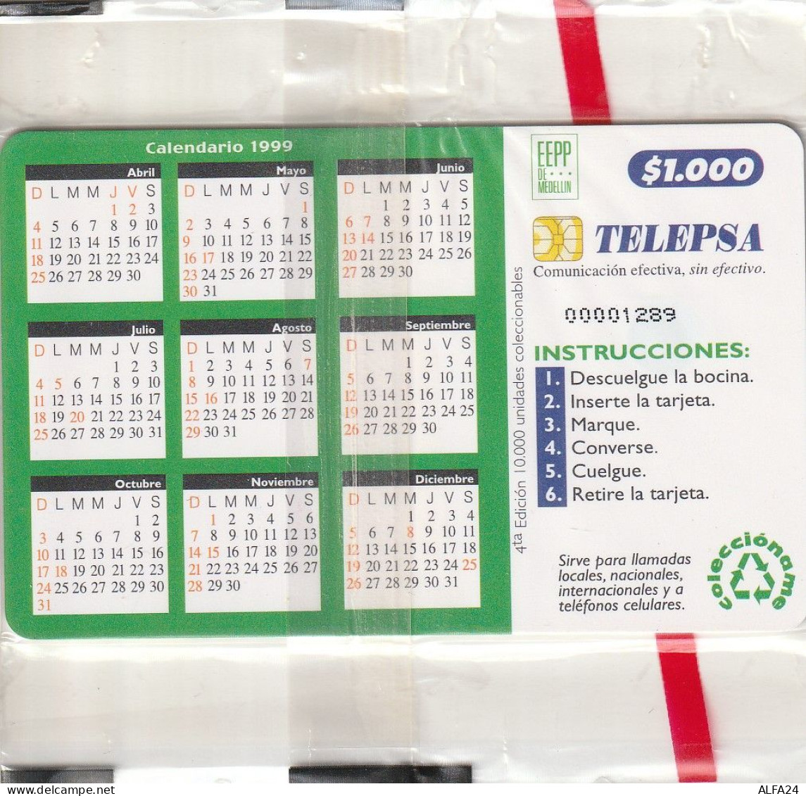 PHONE CARD COLOMBIA BLISTER (E58.17.5 - Kolumbien