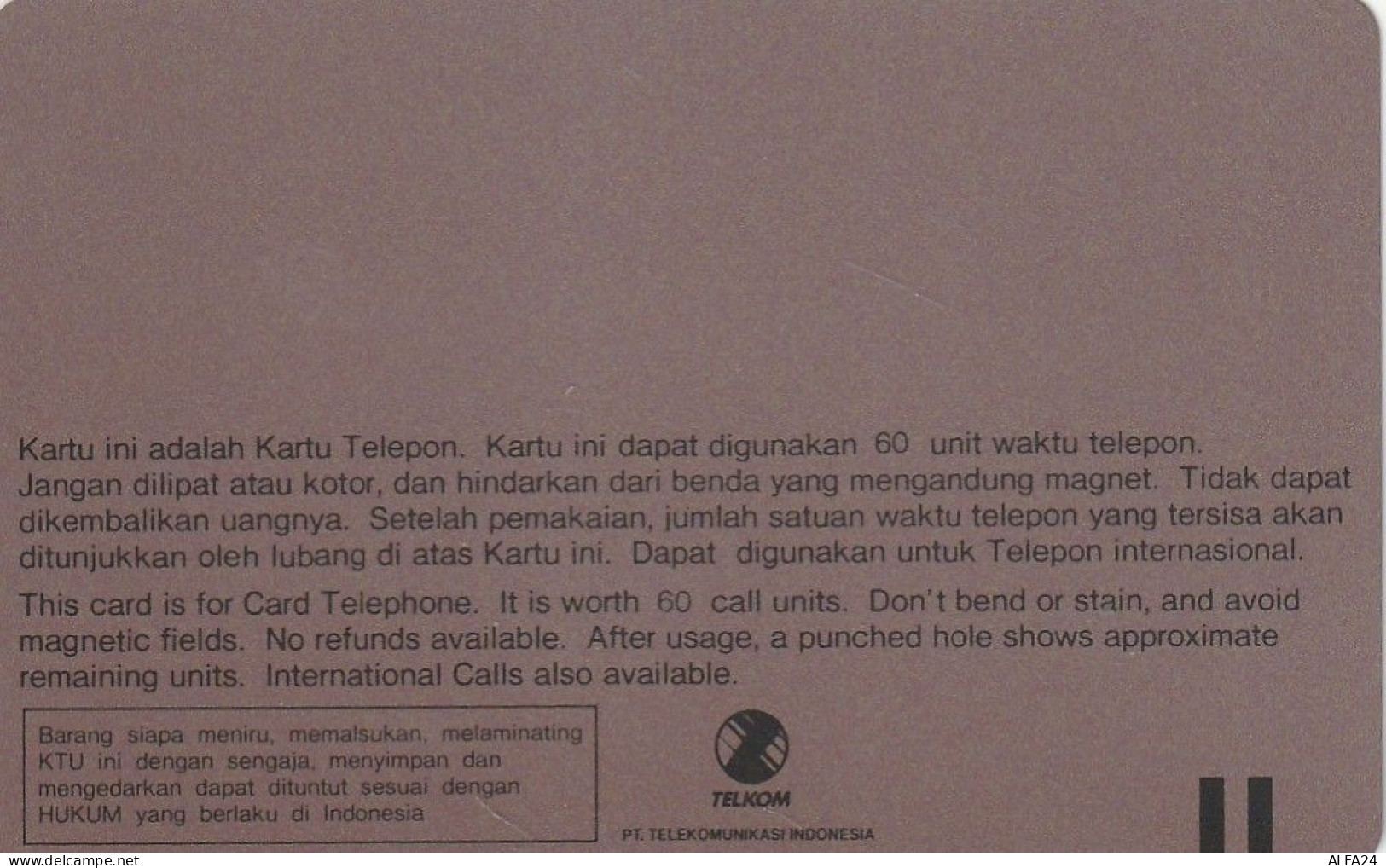 PHONE CARD INDONESIA  (E57.24.8 - Indonesien