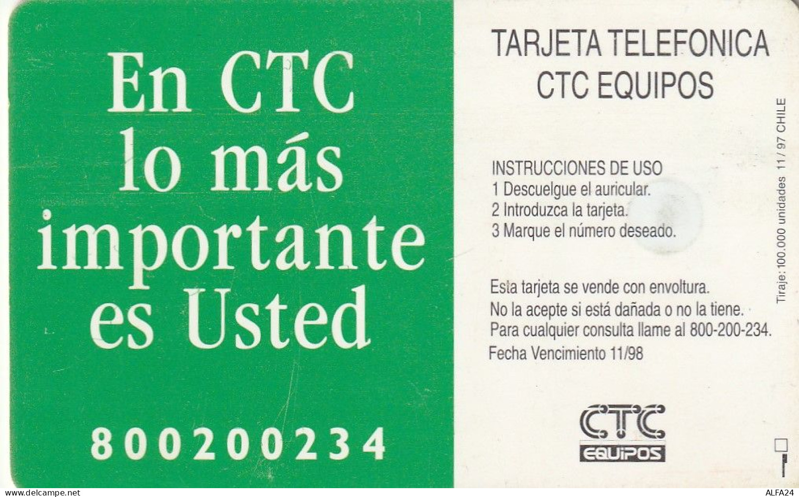 PHONE CARD CILE  (E57.4.4 - Cile