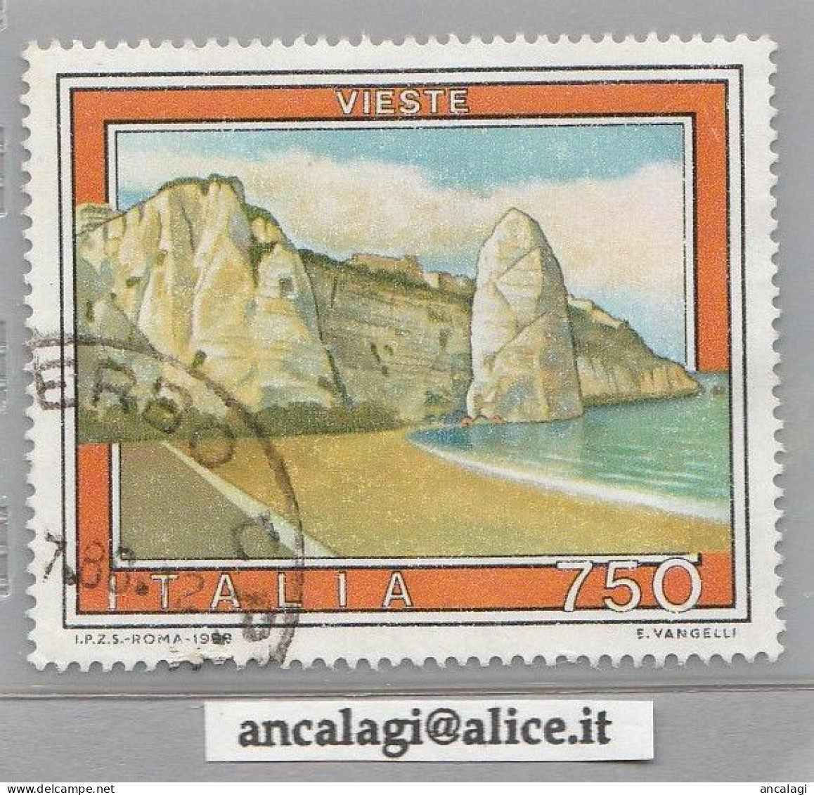 USATI ITALIA 1988 - Ref.0573B "PROPAGANDA TURISTICA" 1val. - - 1981-90: Oblitérés