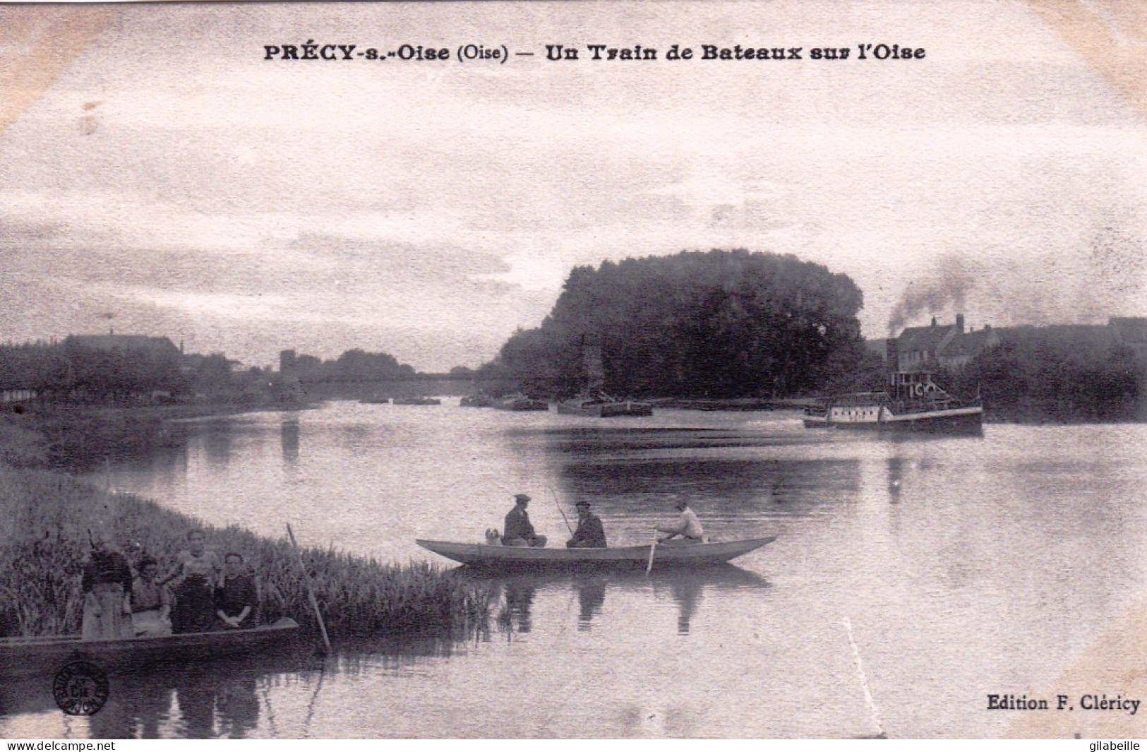 60 - Oise -  PRECY Sur OISE - Un Train De Peniches Sur L Oise - Précy-sur-Oise