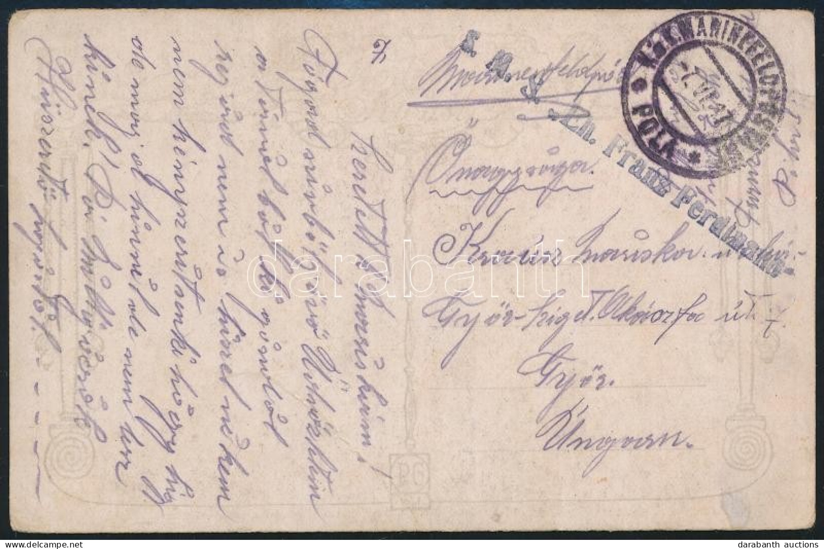 1917 Tábori Posta Képeslap / Field Postcard "S.M.S. Eh. Franz Ferdinand" - Other & Unclassified