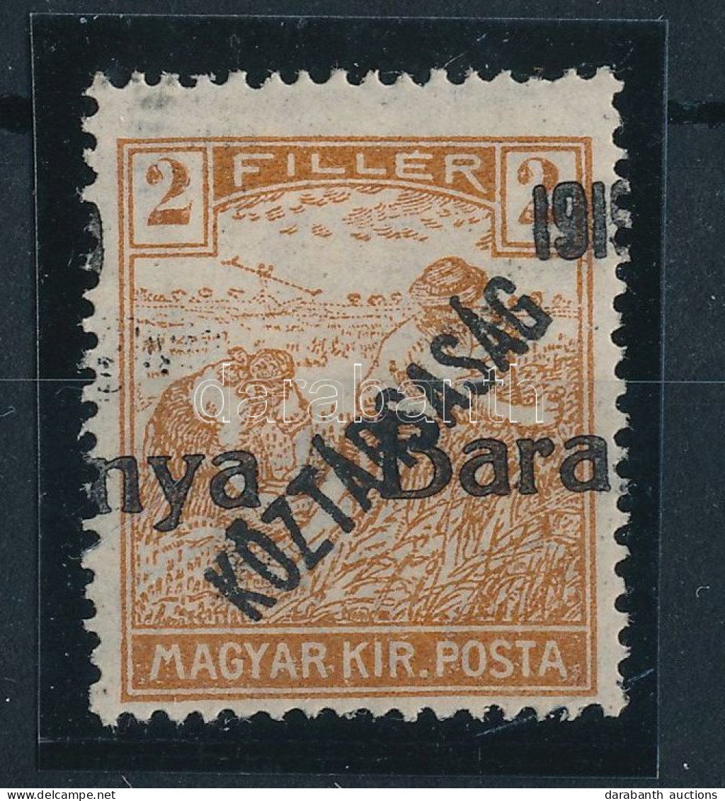 * Baranya I. 1919 Arató/Köztársaság 2f Eltolódott Felülnyomással, Bodor Vizsgálójellel - Other & Unclassified