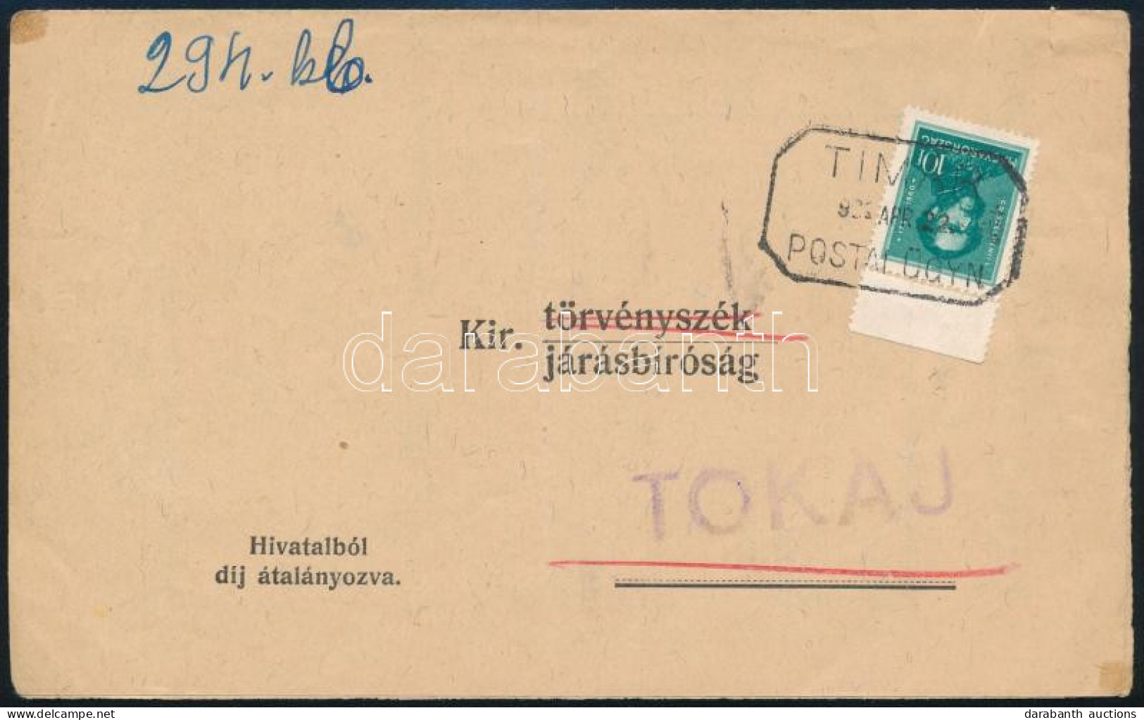 1939 Kézbesítési Bizonyítvány TIMÁR Postaügynökségi Bélyegzéssel - Altri & Non Classificati