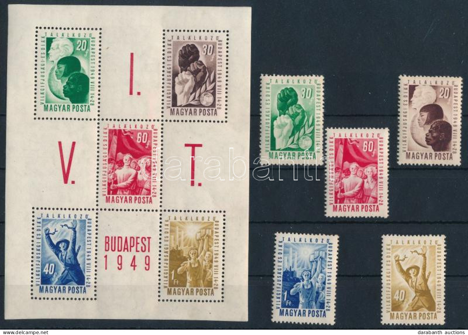 ** 1949 VIT (I.) - Budapest Sor + Blokk (9.500) - Altri & Non Classificati