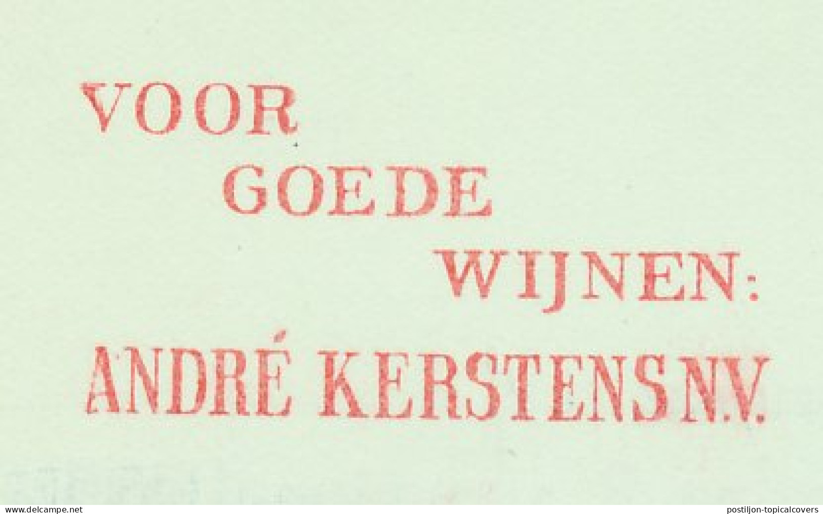 Meter Card Netherlands 1965 Wine Importer - Vins & Alcools