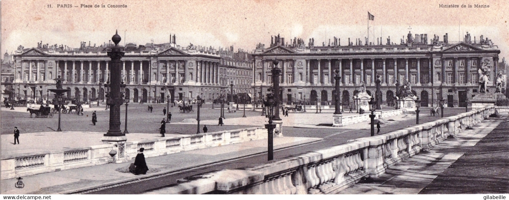 75 - PARIS 08 - Place De La Concorde - Ministere De La Marine - Carte Grand Format 28 Cm X 11 Cm - Arrondissement: 08