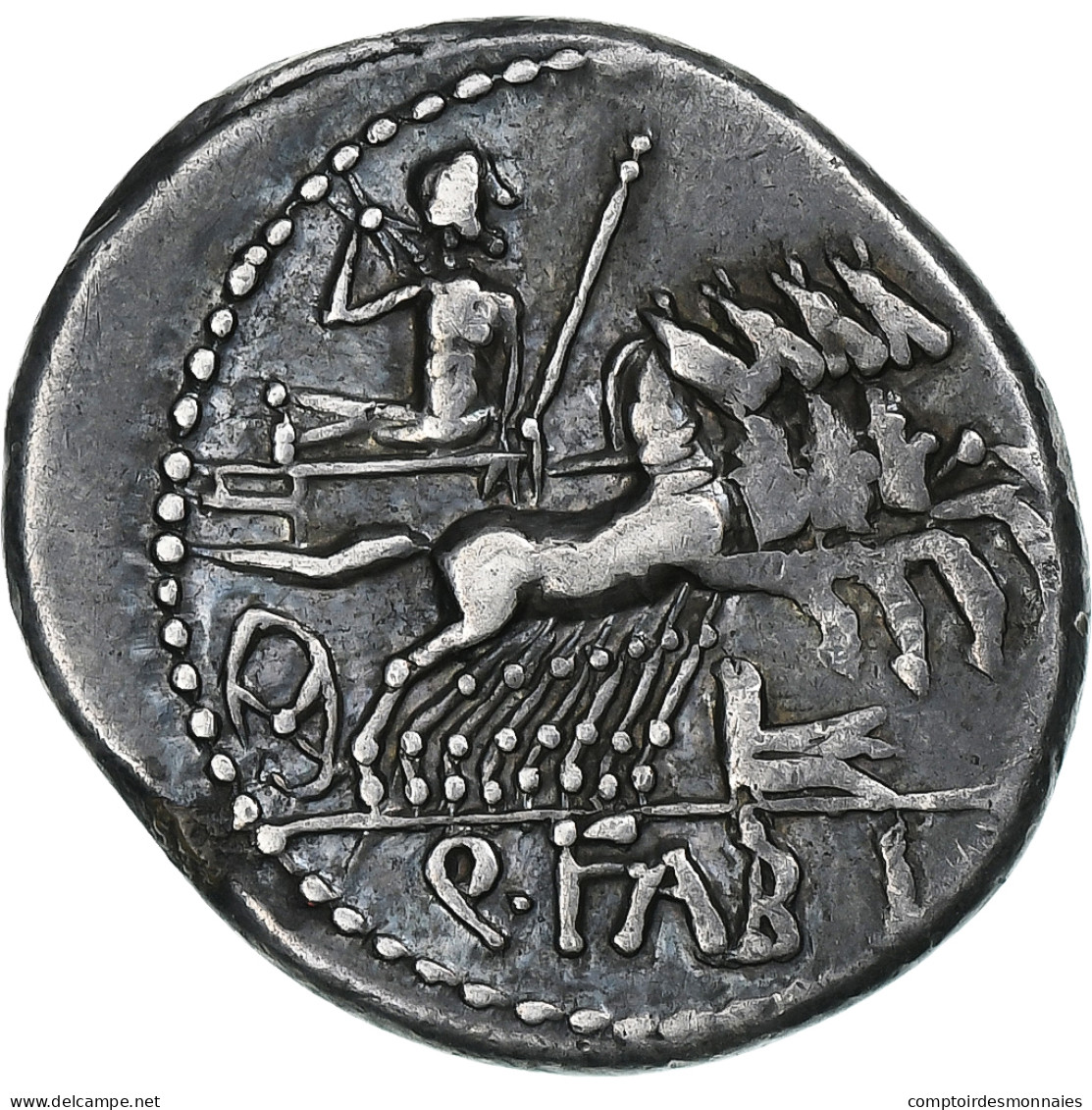 Fabia, Denier, 124 BC, Rome, Argent, TTB, Crawford:273/1 - Repubblica (-280 / -27)