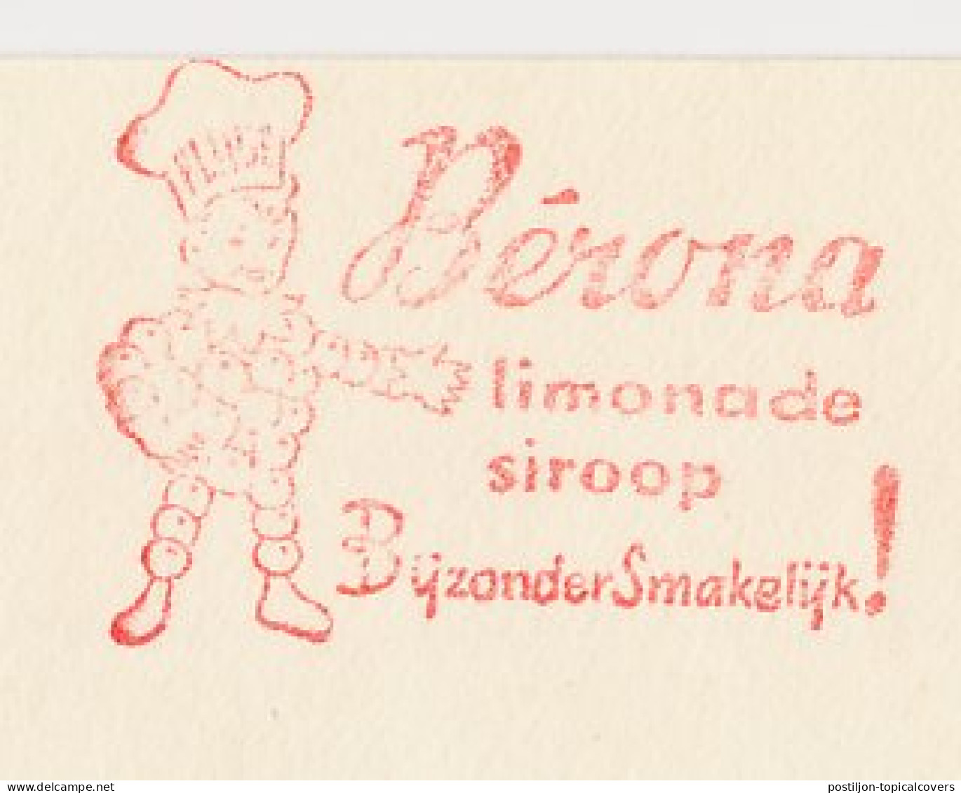 Meter Cover Netherlands 1961 Lemonade Syrup - Flipje - Tiel - Andere & Zonder Classificatie