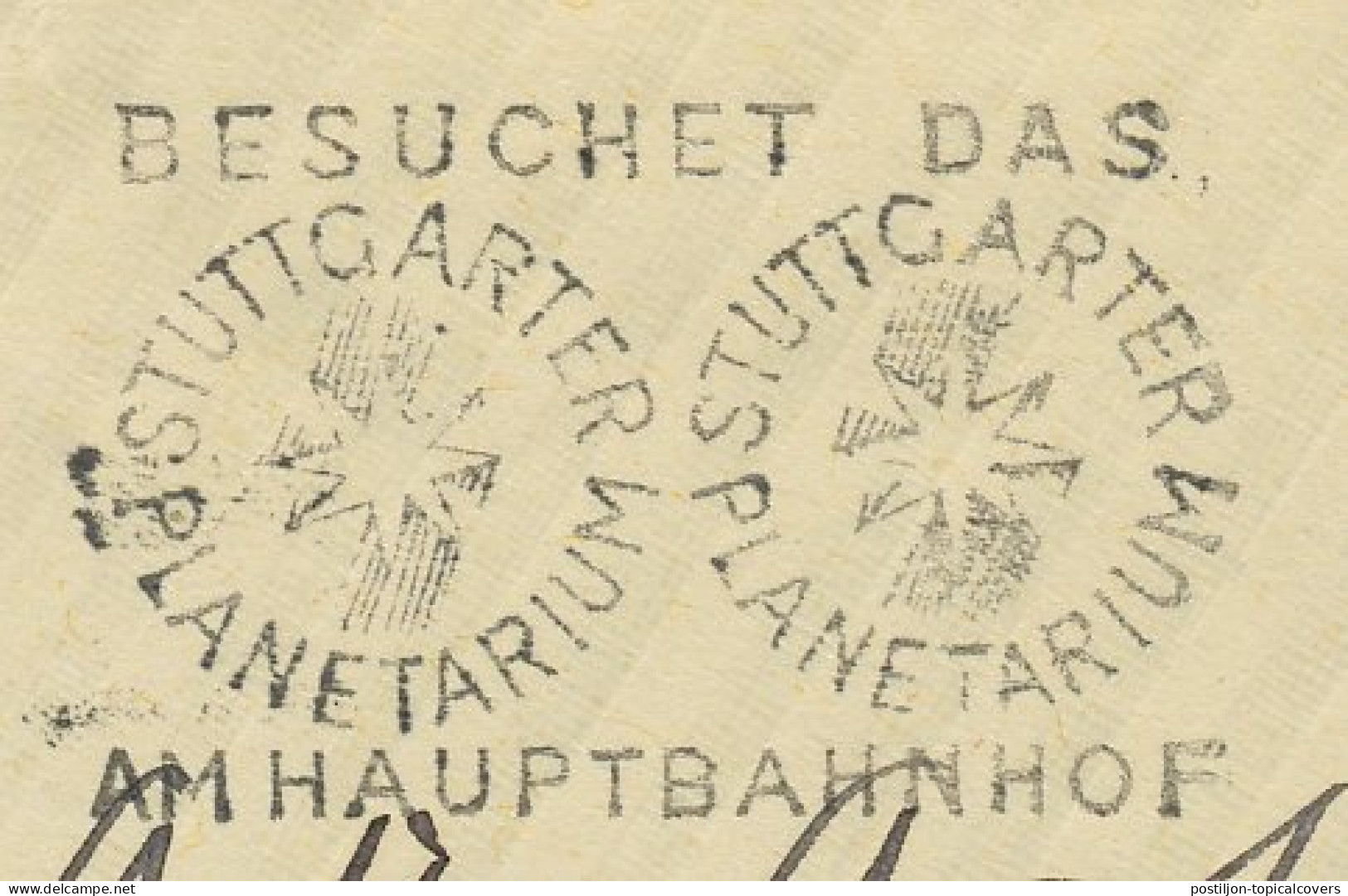 Cover / Postmark Deutsches Reich / Germany 1933 Planetarium Stuttgart - Astronomy
