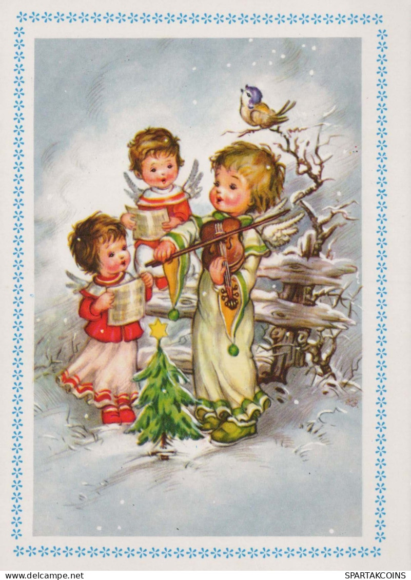 ANGE Noël Vintage Carte Postale CPSM #PBP393.FR - Anges