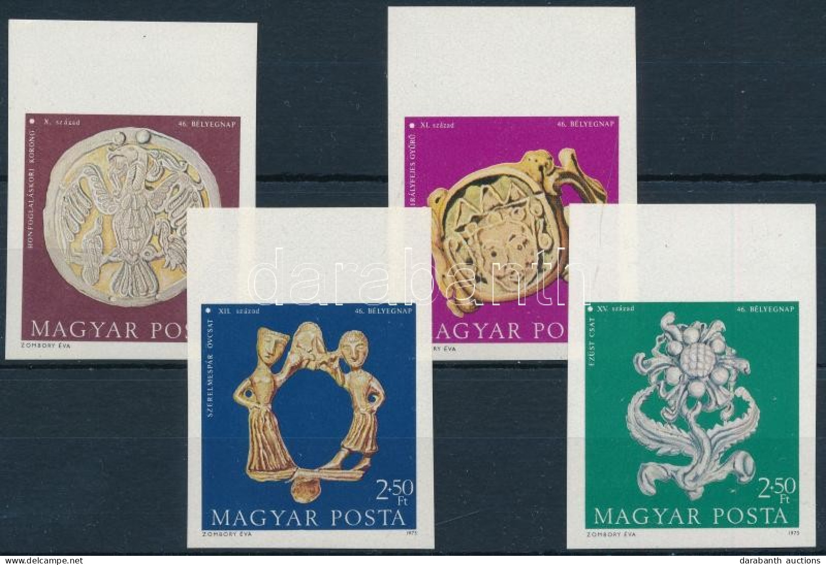 ** 1973 Bélyegnap ívszéli Vágott Sor / Mi 2898-2901 Imperforate Margin Set - Other & Unclassified