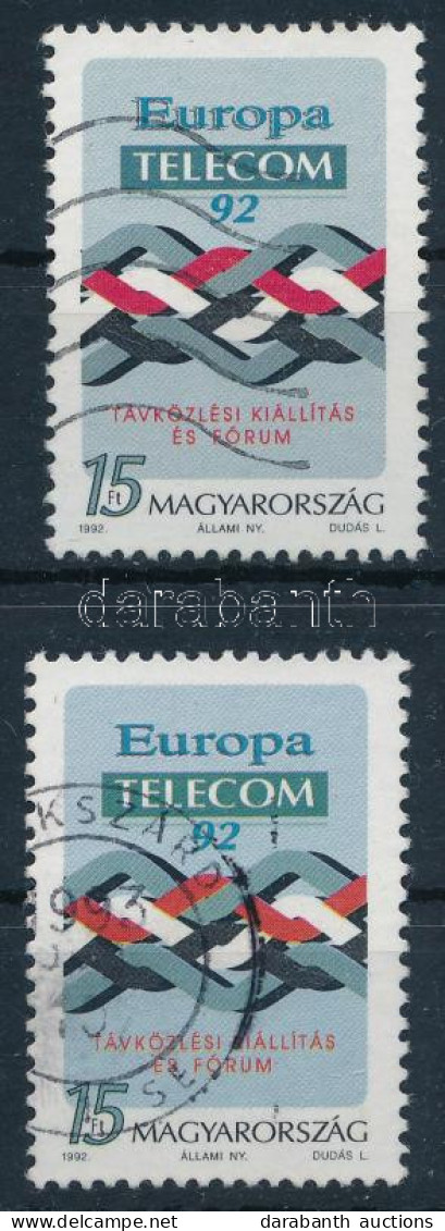 O 1992 Telecom (II.) Kettős "Europa" Felirattal + Támpéldány - Sonstige & Ohne Zuordnung