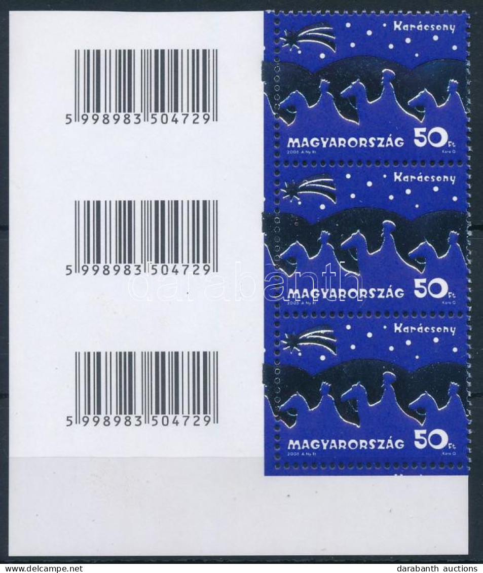 ** 2005 Karácsony ívsarki Vonalkódos Hármascsík - Sonstige & Ohne Zuordnung