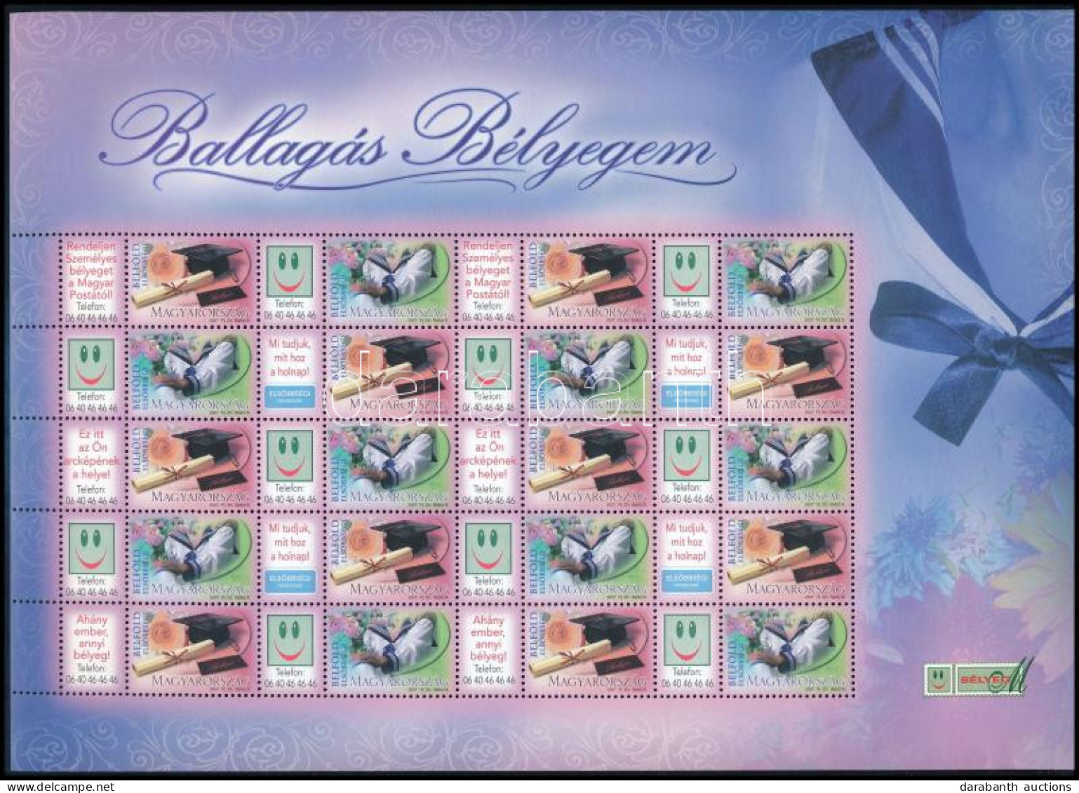 ** 2007 Ballagás Bélyegem (I.) - Matrózblúz Promóciós Teljes ív - Andere & Zonder Classificatie