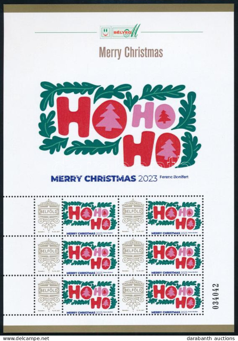 ** 2023 Merry Christmas Hohoho Személyes Bélyegív Dísztokban - Autres & Non Classés