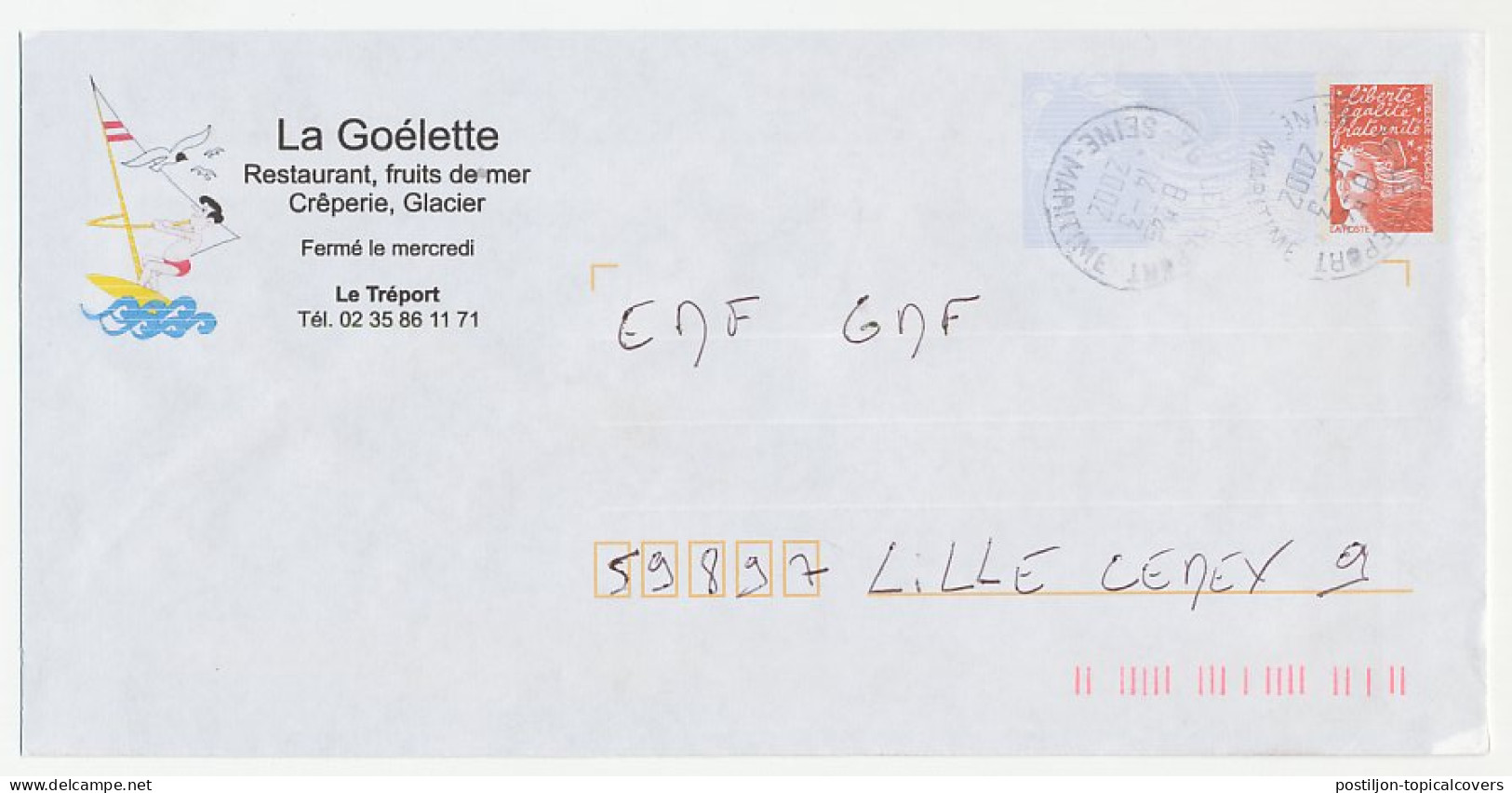Postal Stationery / PAP France 2002 Windsurfing - Andere & Zonder Classificatie