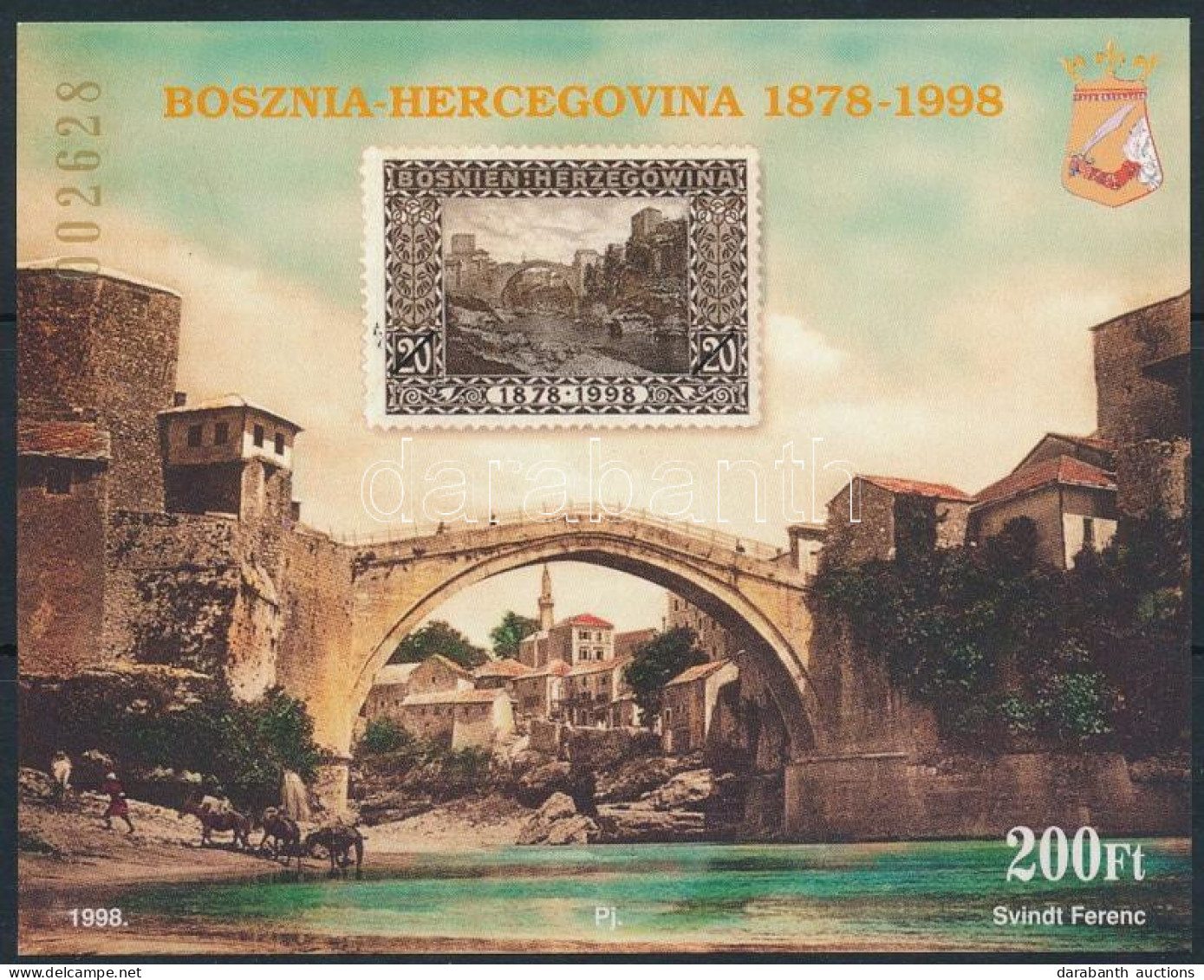 ** 1998/18 Bosznia Hercegovina Emlékív - Andere & Zonder Classificatie