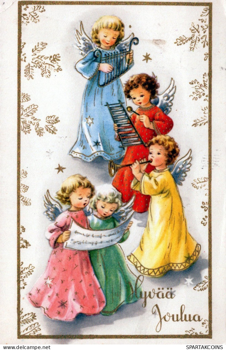 ANGE NOËL Vintage Carte Postale CPSMPF #PAG857.FR - Anges