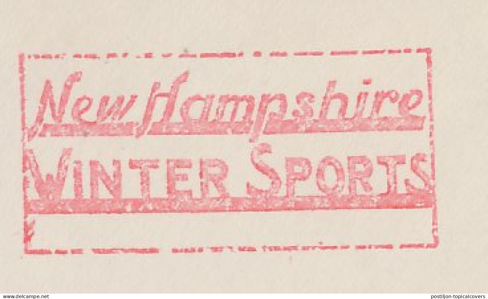 Meter Top Cut USA 1937 Winter Sports - New Hampshire - Invierno