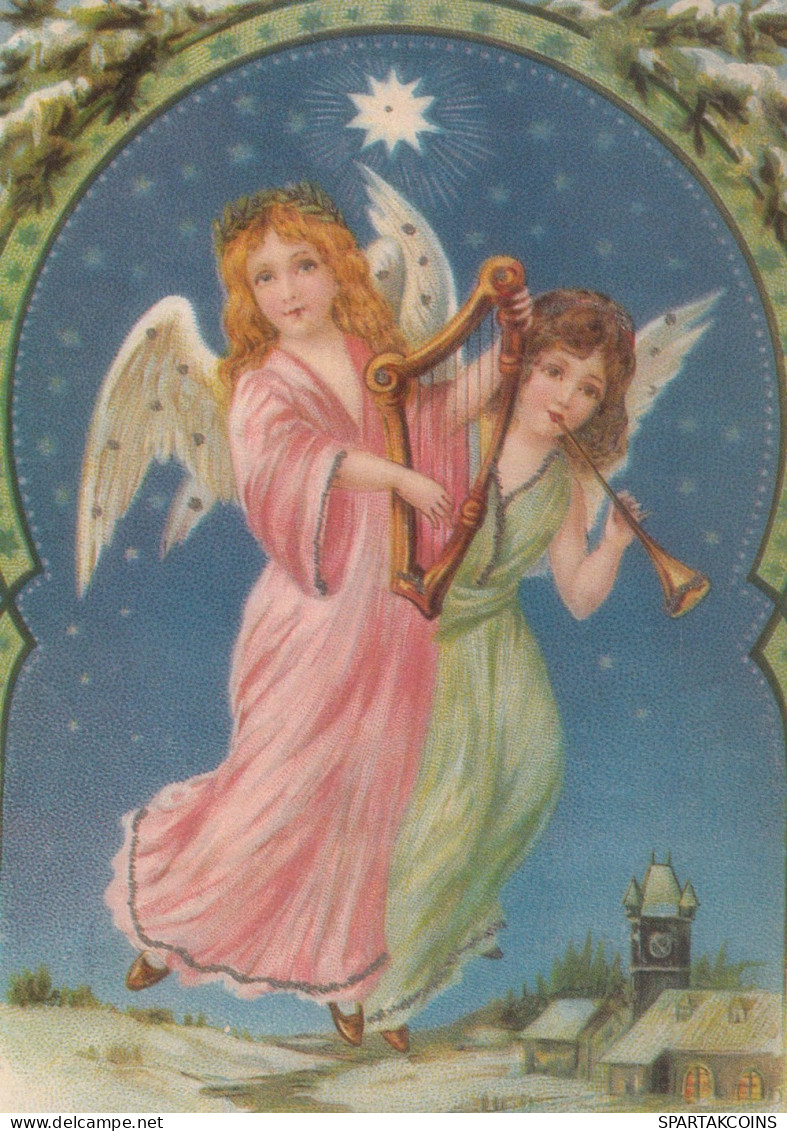 ENGEL WEIHNACHTSFERIEN Feiern & Feste Vintage Ansichtskarte Postkarte CPSM #PAH856.DE - Anges