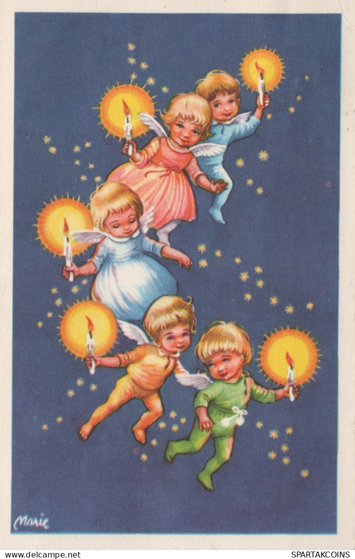 ENGEL WEIHNACHTSFERIEN Vintage Ansichtskarte Postkarte CPSMPF #PAG858.DE - Anges