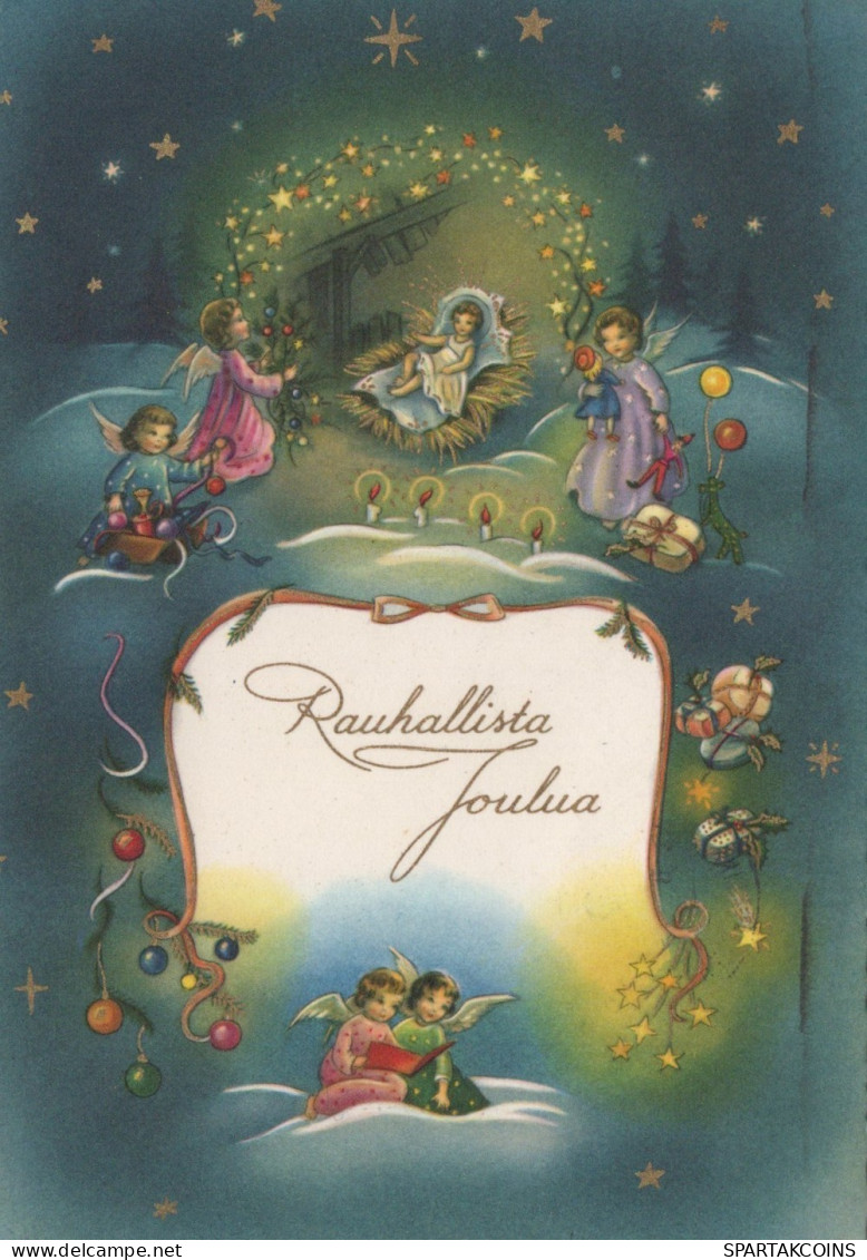 ENGEL WEIHNACHTSFERIEN Feiern & Feste Vintage Ansichtskarte Postkarte CPSM #PAH106.DE - Anges