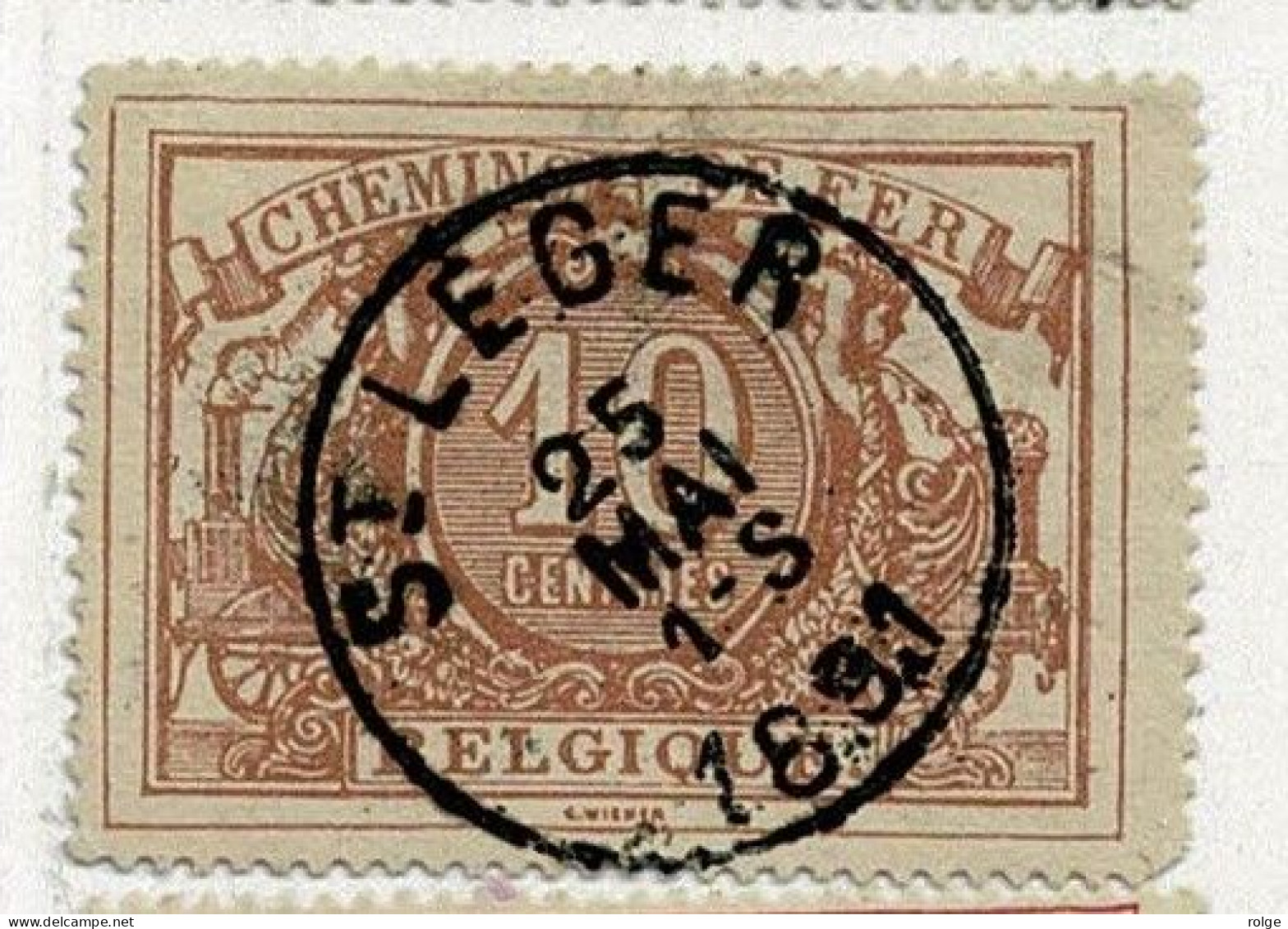 D086   ST LEGER  POSTSTEMPEL  OP SPOORWEGZEGEL N°7 - Used