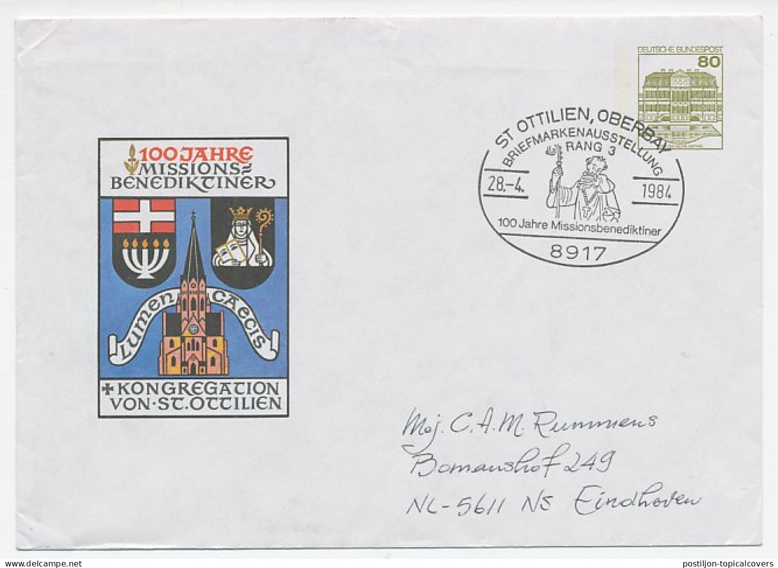 Postal Stationery / Postmark Germany 1984 Missionary Benedictines - Andere & Zonder Classificatie