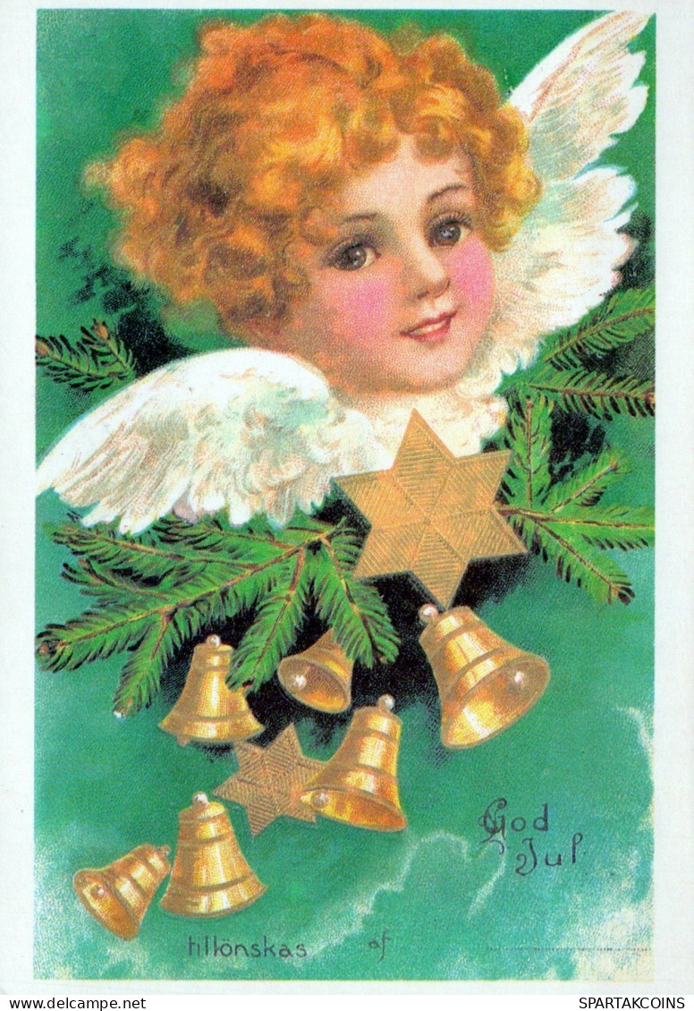 ANGELO Buon Anno Natale Vintage Cartolina CPSM #PAJ373.IT - Anges