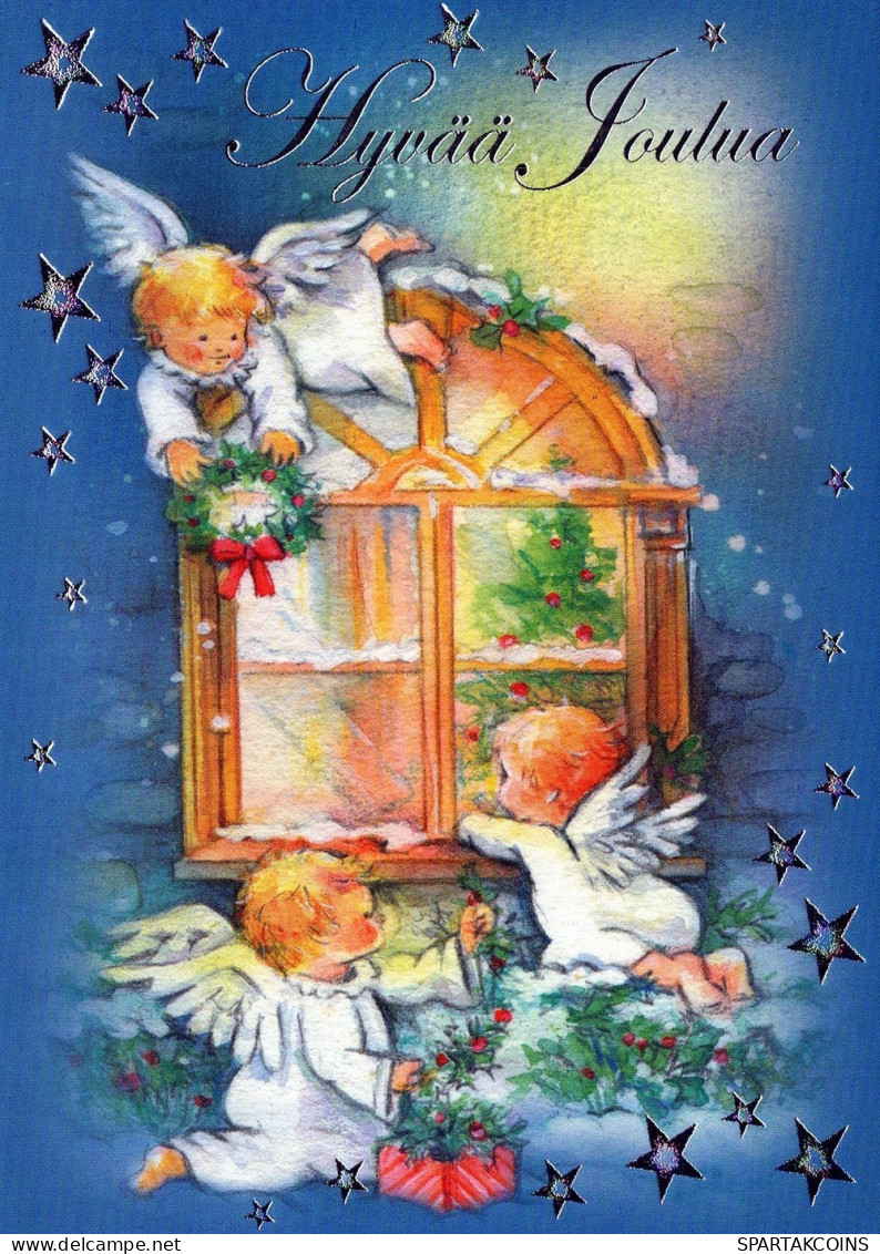 ANGELO Buon Anno Natale Vintage Cartolina CPSM #PAH363.IT - Anges