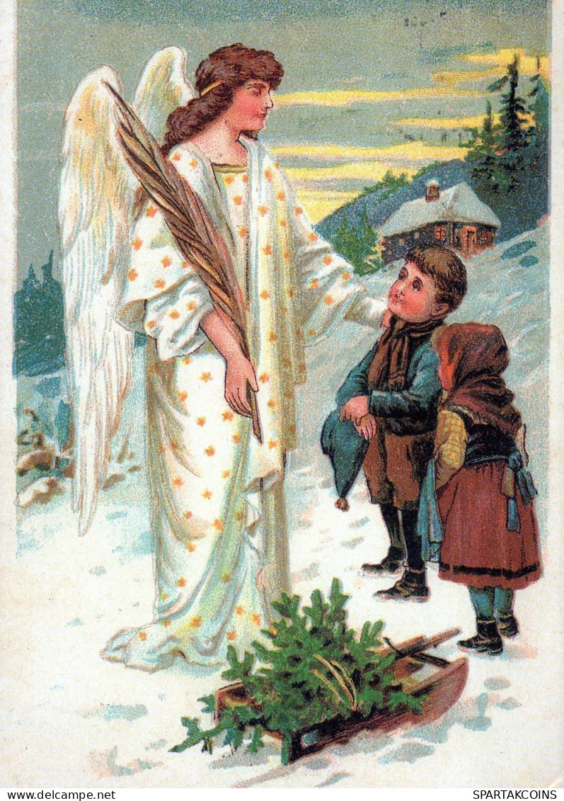 ANGELO Buon Anno Natale Vintage Cartolina CPSM #PAH235.IT - Anges