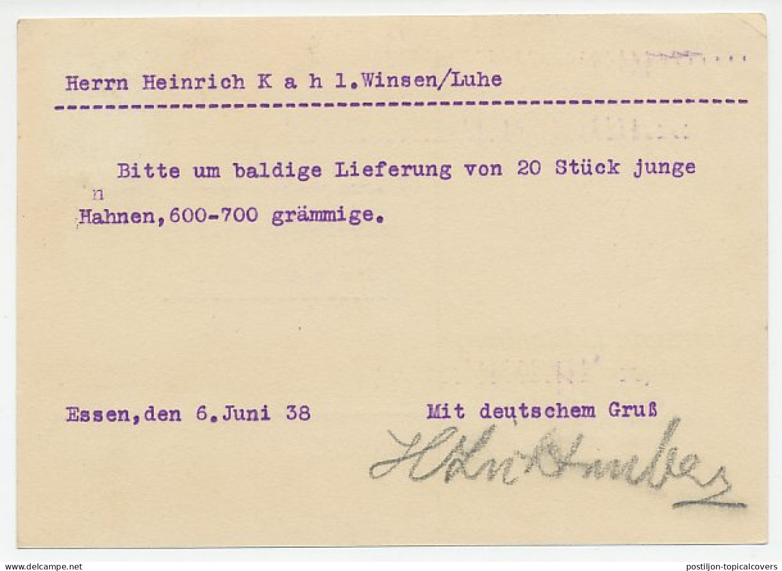 Card / Postmark Deutsches Reich / Germany 1938 Garden Exhibition - Trees