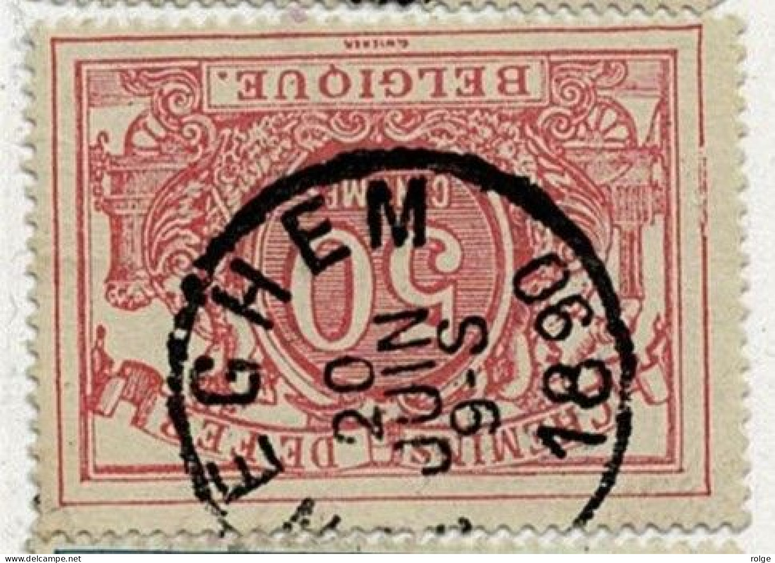 D087  WYNEGEM  POSTSTEMPEL  OP SPOORWEGZEGEL N°11 - Used