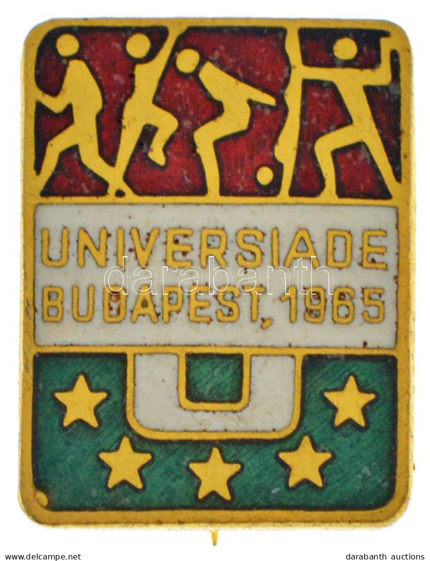 1965. "Universiade Budapest" Műgyantás Fém Jelvény (20x15mm) T:AU - Unclassified