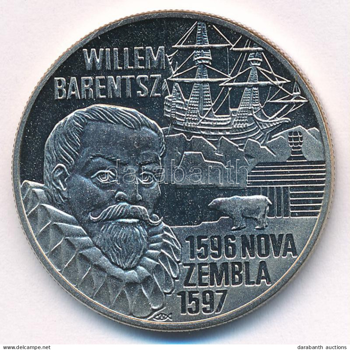 Hollandia 1996. 5E Cu-Ni "Willem Barentsz" T:AU Patina Netherlands 1996. 5 Euro Cu-Ni "Willem Barentsz" C:AU Krause X#12 - Ohne Zuordnung