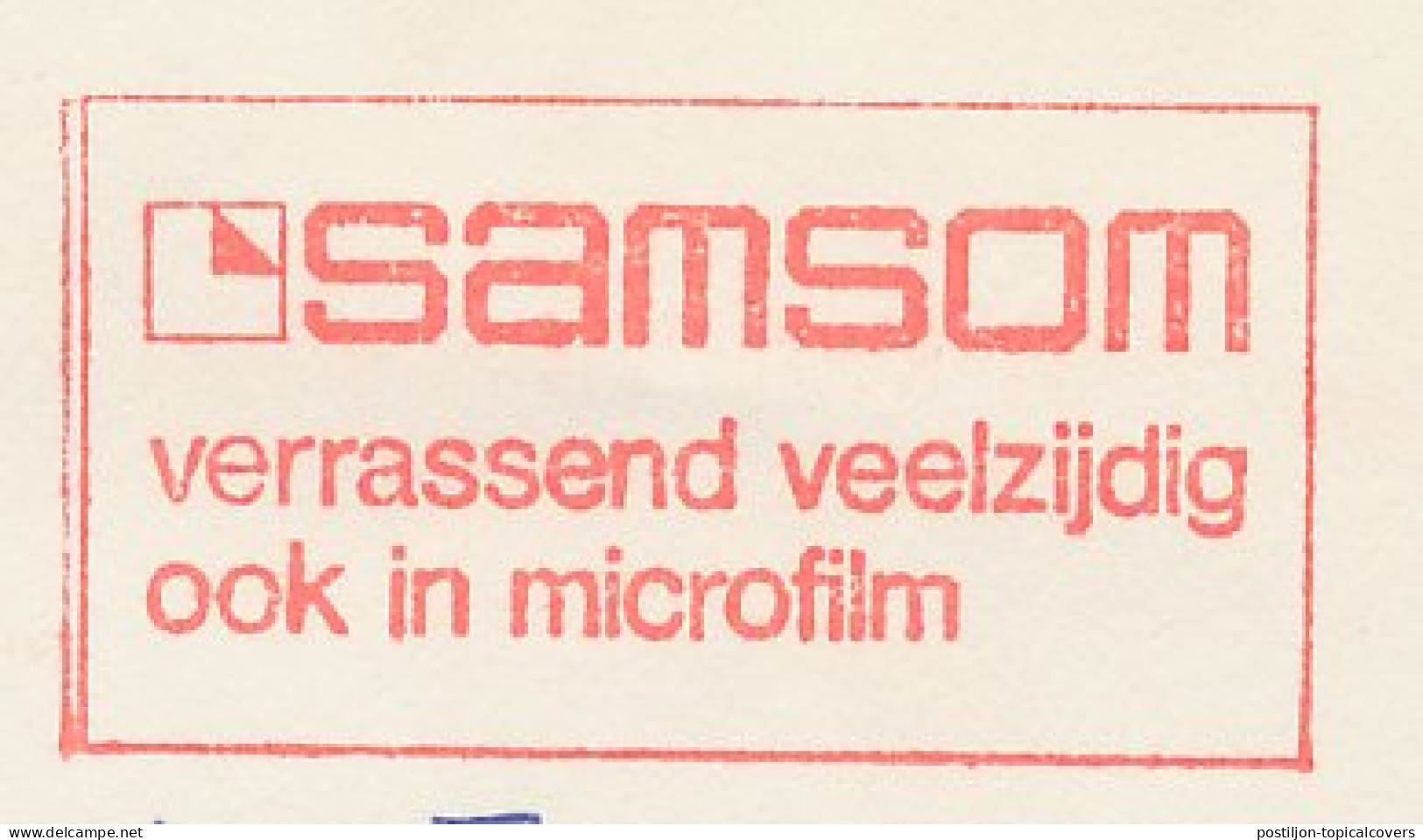 Meter Cover Netherlands 1978 Microfilm - Samson  - Cinema