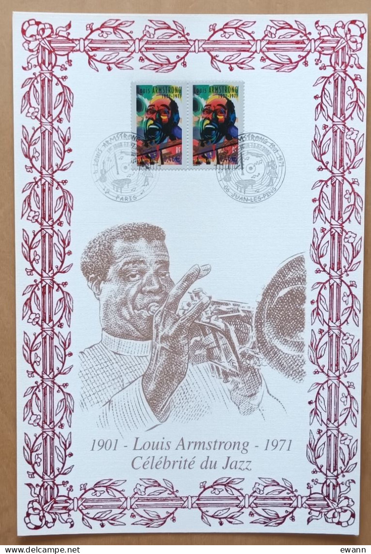 FDC Sur Encart AMIS - YT N°3500 - LOUIS ARMSTRONG - 2002 - 2000-2009