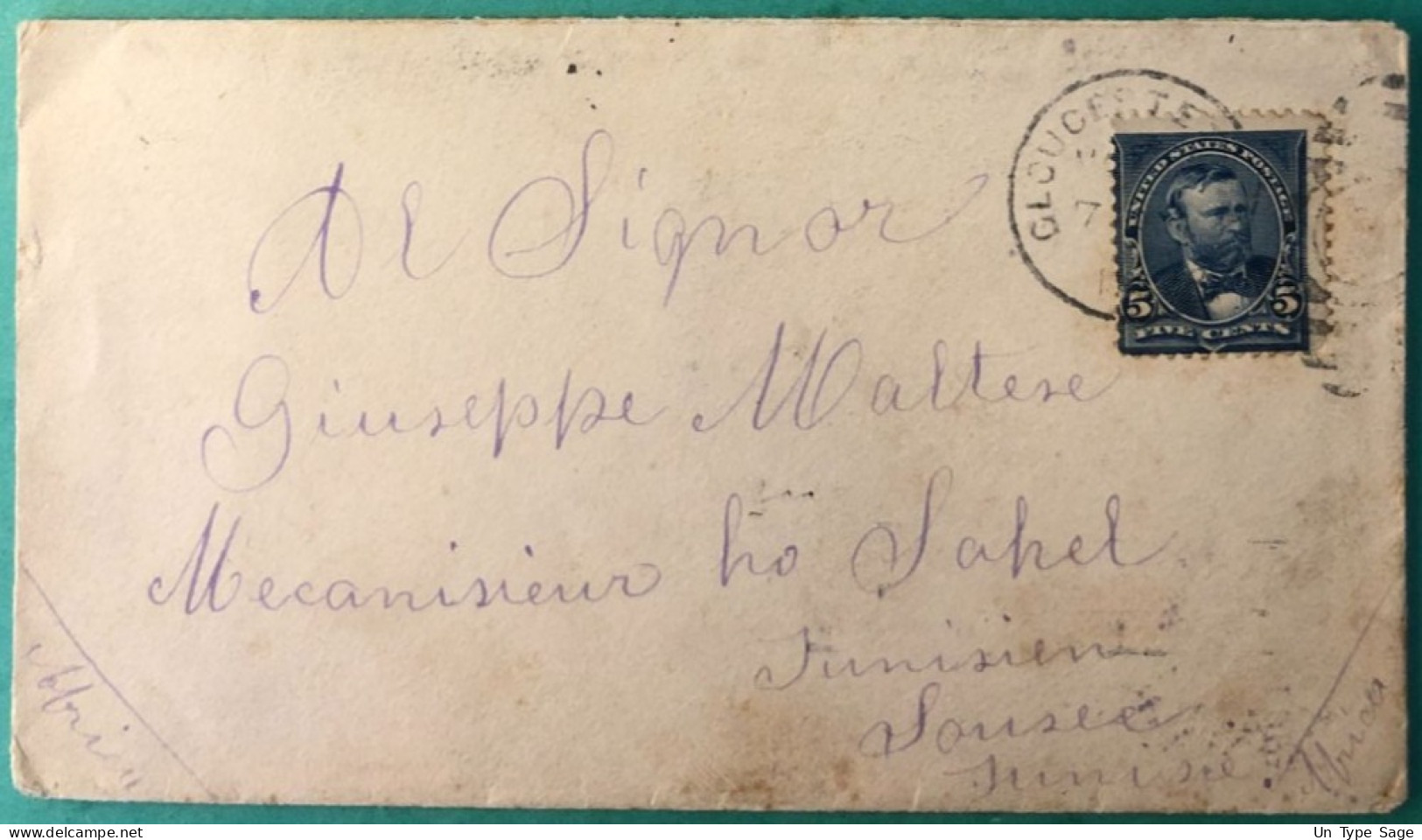 Etats-Unis, Divers Sur Enveloppe 1900 (?) Pour Le SAHEL TUNISIEN - Peu Courant - (A1188) - Brieven En Documenten