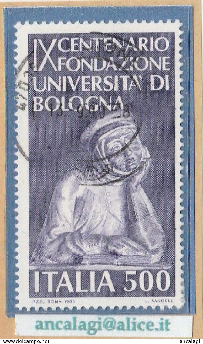 USATI ITALIA 1988 - Ref.0576 "UNIVERSITA' DI BOLOGNA" 1 Val. - - 1981-90: Used