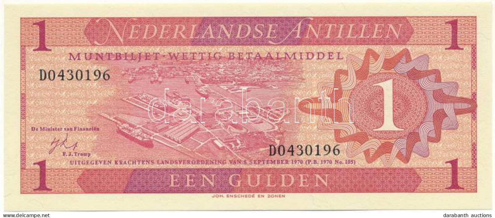 Holland Antillák 1970. 1G T:UNC,AU Netherlands Antilles 1970. 1 Gulden C:UNC,AU Krause P#20 - Ohne Zuordnung