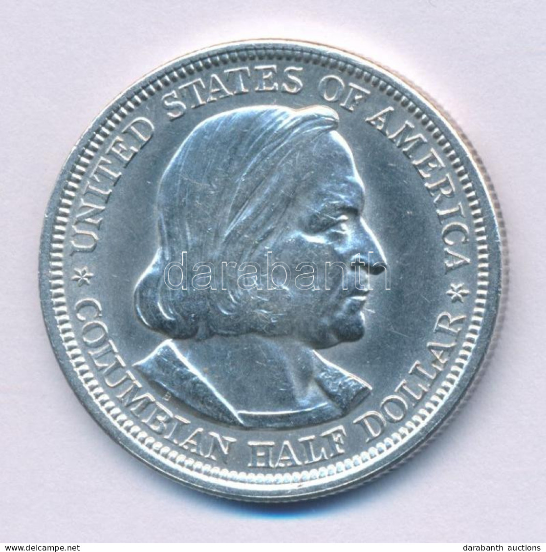 Amerikai Egyesült Államok 1893. 1/2$ Ag "Kolumbiai Világkiállítás" Kapszulában, Tanúsítvánnyal T:XF USA 1893. 1/2 Dollar - Ohne Zuordnung