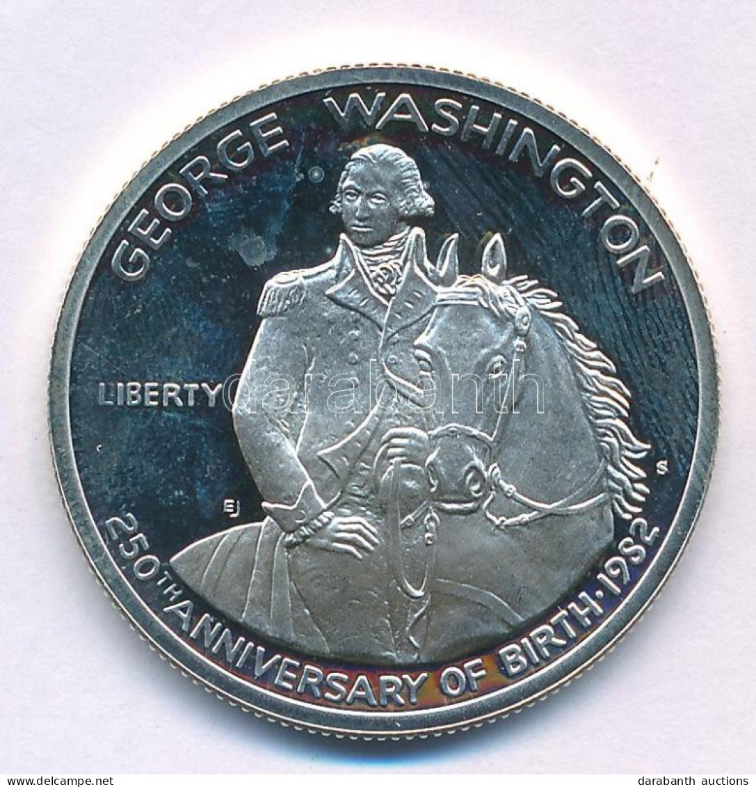 Amerikai Egyesült Államok 1982S 1/2$ Ag "George Washington Születésének 250. évfordulója" T:PP USA 1982S 1/2 Dollar Ag " - Non Classés