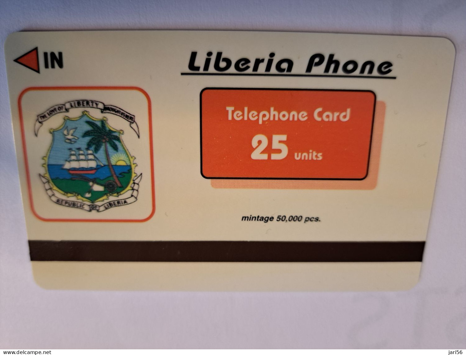 LIBERIA / 25 UNITS/ MAGSTRIPE /  CATS  / Fine Used Card       ** 16455** - Liberia