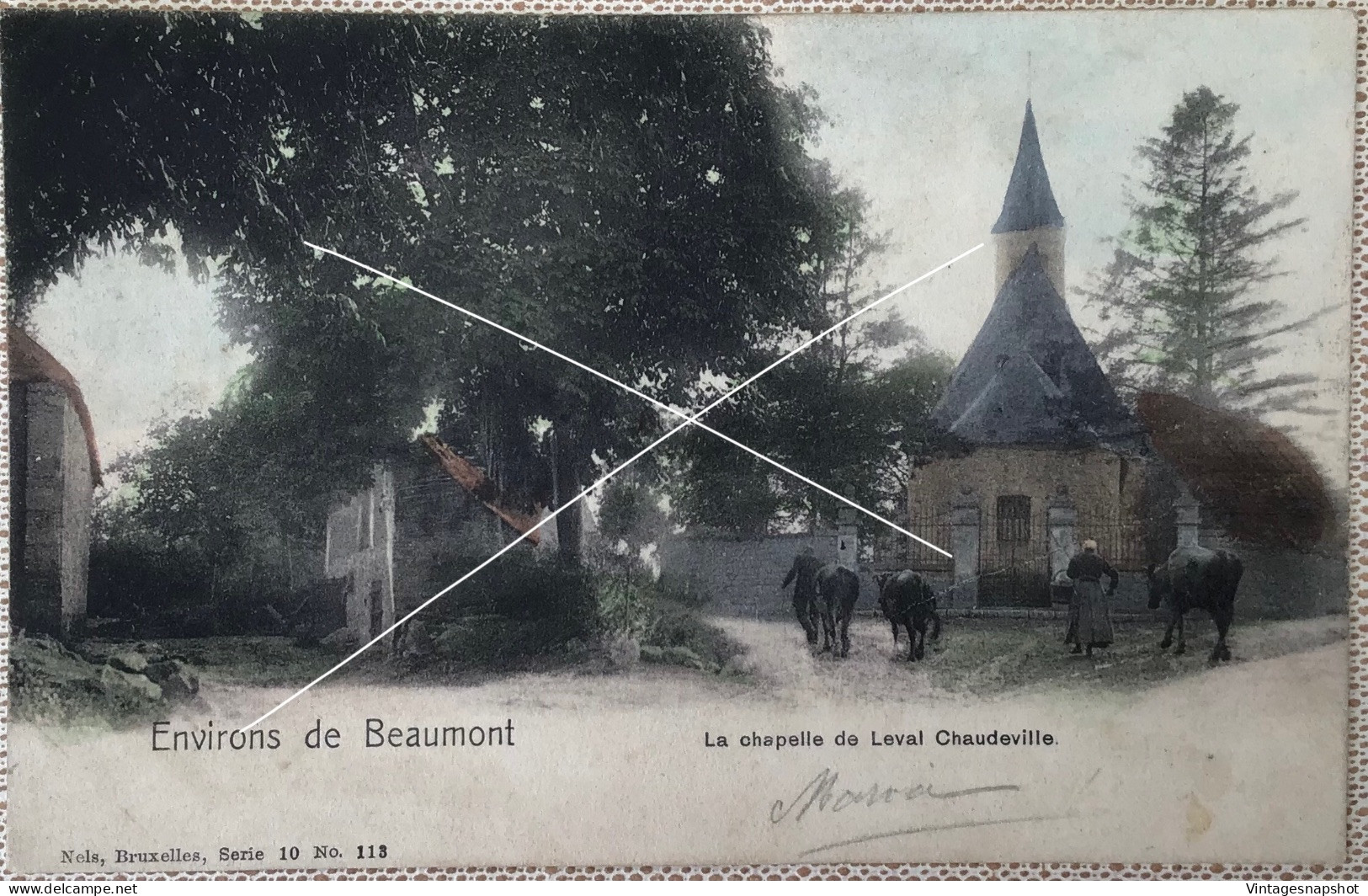 BEAUMONT La Chapelle De Leval Chaudeville CPA Postée En 1904 - Beaumont